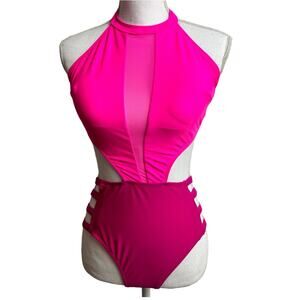 Tempt Me Pink One Piece Women Swimsuit Size Medium Brand New